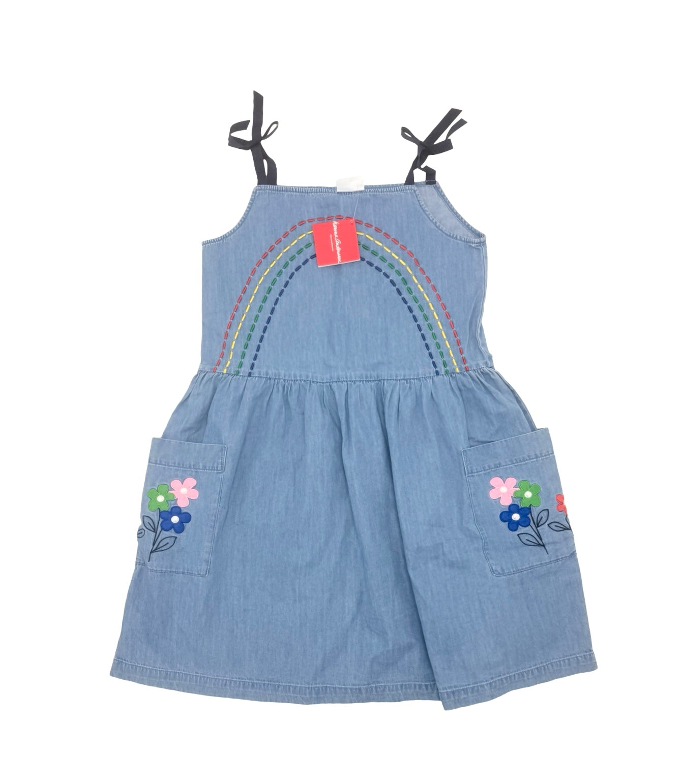 hanna andersson denim dress Hanna Andersson | Embroidered Chambray Dress